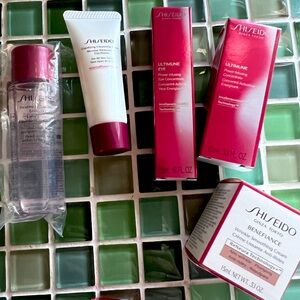 Shiseido 5 piece large sample bundle BENEFIANCE ULTIMUNE and more